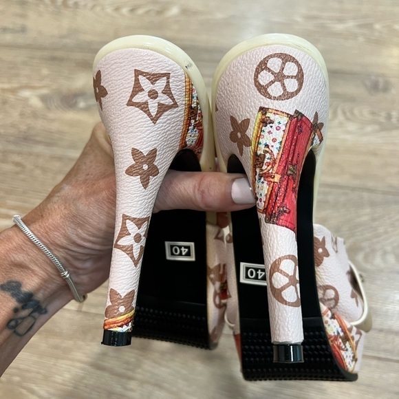 Monogram high heel slides - Picture 5 of 12